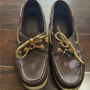 Sperry Top-Sider Womens Authentic Original Boat Shoe - Brown Leather Size 7.5